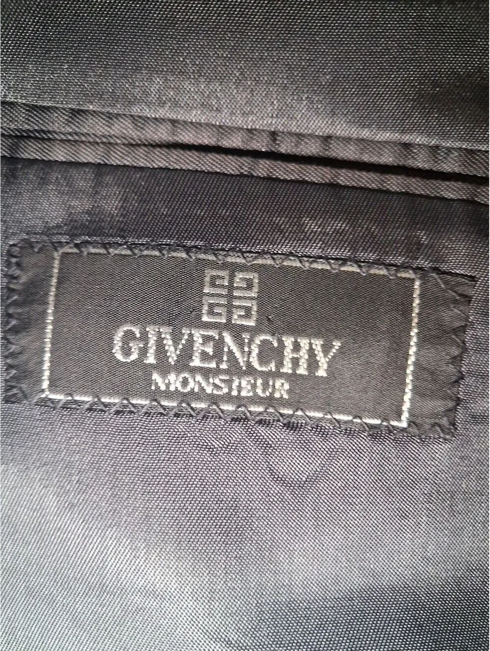 Givenchy Double Breasted Blazer Sport Coat 42R Navy Wool